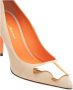 Santoni Hoge Leren Pumps Beige Dames - Thumbnail 4