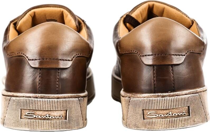 Santoni Italiaanse Goose Plus Sneakers Brown Heren