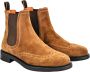 Santoni Italiaanse Leren Enkellaarzen Brown Heren - Thumbnail 2