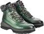 Santoni Italiaanse Leren Enkellaarzen Green Heren - Thumbnail 2