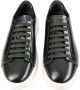 Santoni Italiaanse Leren Sneakers Black Heren - Thumbnail 4