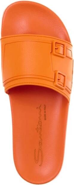 Santoni Italiaanse Sandalen 100% Rubber Orange Dames