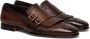 Santoni Klassieke Brogue Loafers met Franje en Dubbele Gesp Brown Heren - Thumbnail 2