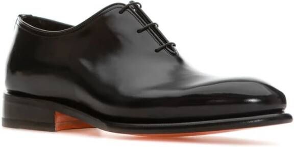 Santoni Klassieke Derby Schoenen in Zwart Black Heren