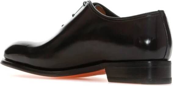 Santoni Klassieke Derby Schoenen in Zwart Black Heren