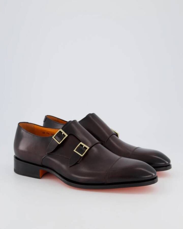 Santoni Klassieke Herenschoenen van Leer Brown Heren