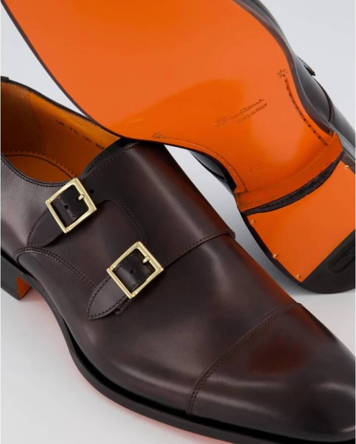 Santoni Klassieke Herenschoenen van Leer Brown Heren