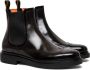 Santoni Klassieke Leren Brogue Chelsea Laars Gray Heren - Thumbnail 3