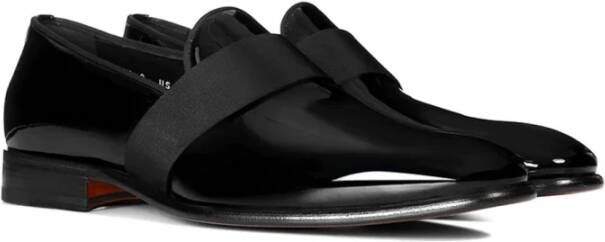 Santoni Klassieke Leren Loafers Black Heren