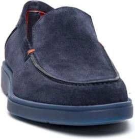 Santoni Klassieke Leren Loafers Blue Heren