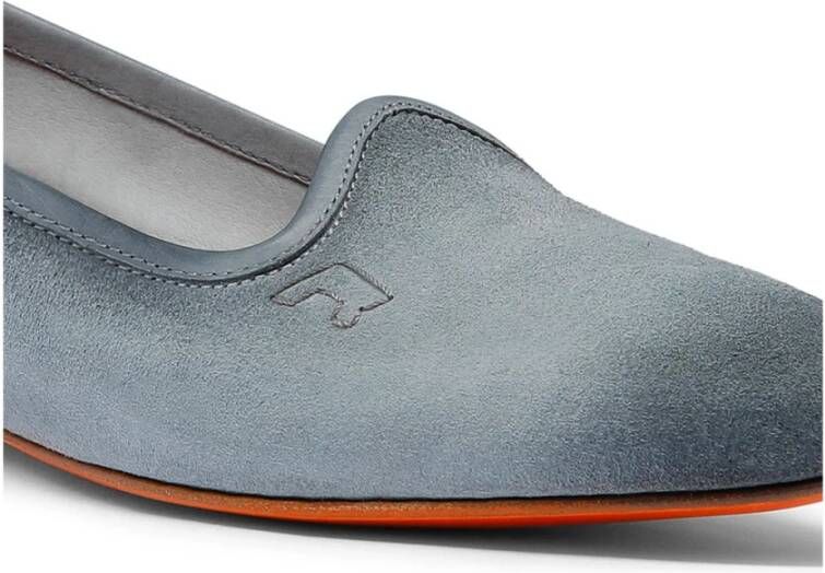 Santoni Klassieke Leren Loafers Gray Dames