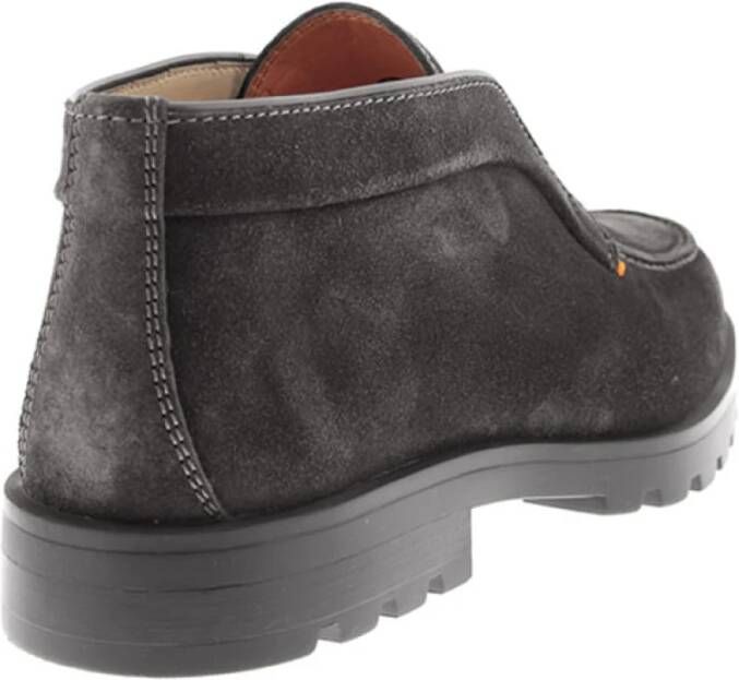 Santoni Klassieke Leren Loafers Gray Heren