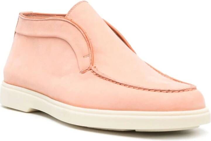 Santoni Klassieke Leren Loafers Orange Dames