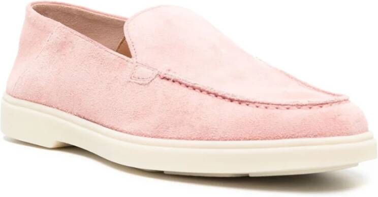 Santoni Klassieke Leren Loafers Pink Dames