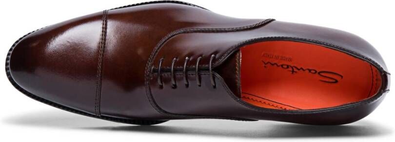 Santoni Klassieke Lederen Oxford Schoenen Brown Heren