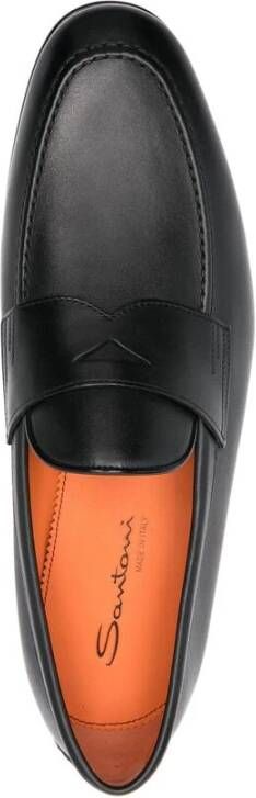 Santoni Klassieke Leren Schoen Black Heren