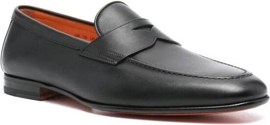 Santoni Klassieke Leren Schoen Black Heren