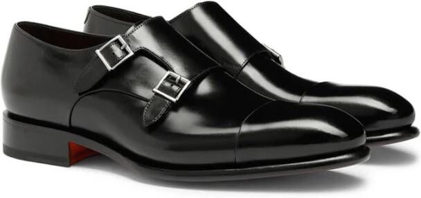 Santoni Klassieke Monk Strap Schoenen Black Heren