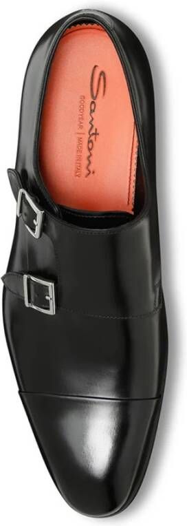 Santoni Klassieke Monk Strap Schoenen Black Heren