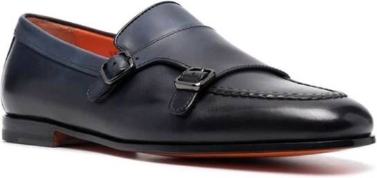 Santoni Klassieke Monk Strap Schoenen Blue Heren