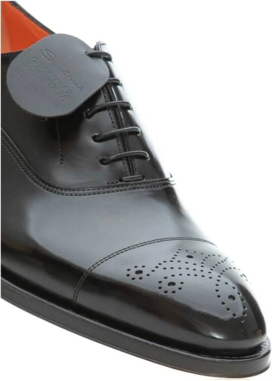 Santoni Klassieke Oxford Schoenen Black Heren