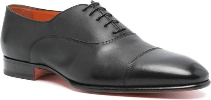 Santoni Klassieke Oxford Schoenen in Zwart Black Heren