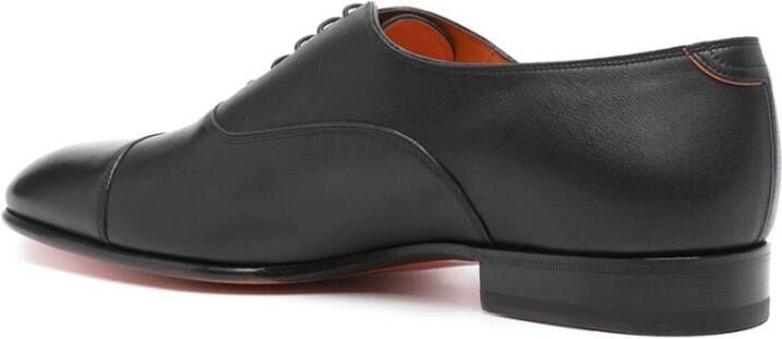 Santoni Klassieke Oxford Schoenen in Zwart Black Heren