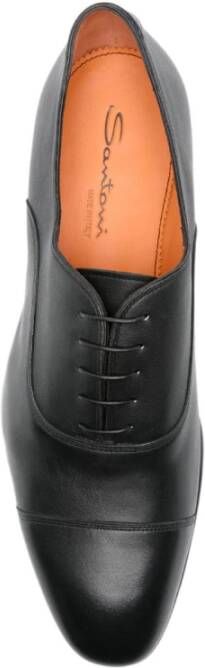 Santoni Klassieke Oxford Schoenen in Zwart Black Heren