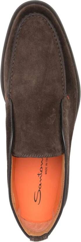 Santoni Klassieke Suede Desert Boots Brown Heren