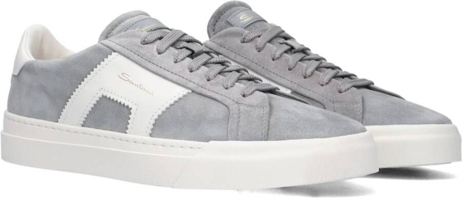 Santoni Lage Heren Sneakers Grijs Suède Gray Heren