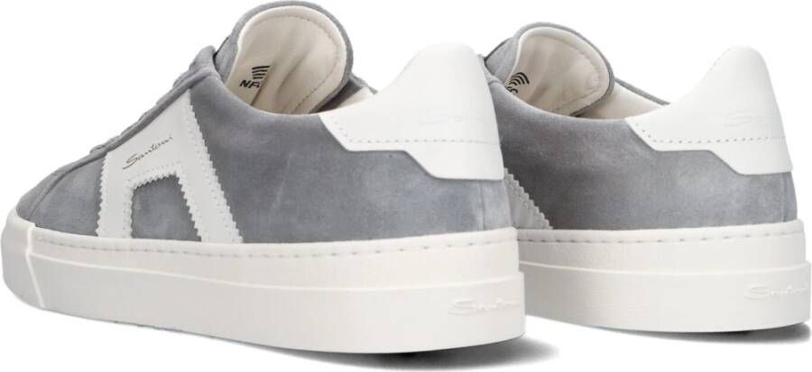 Santoni Lage Heren Sneakers Grijs Suède Gray Heren