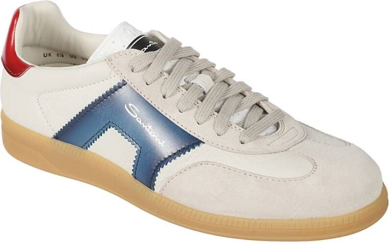 Santoni Lage Sneakers voor Sport White Heren