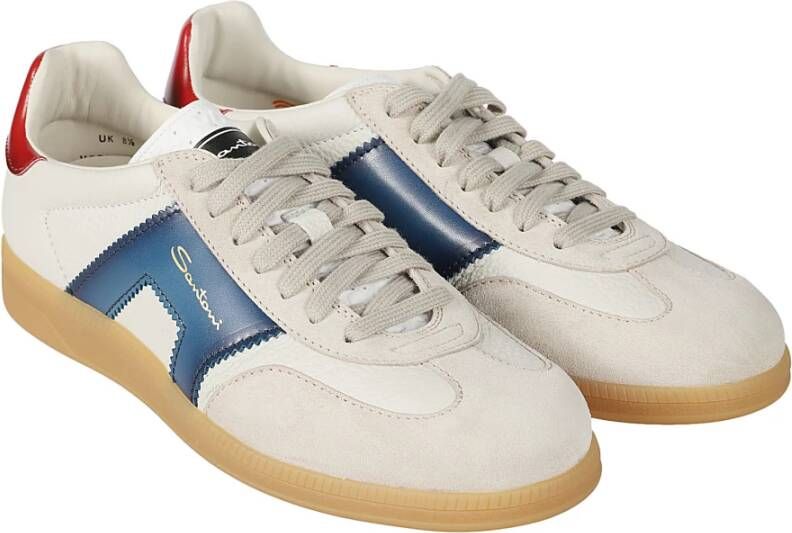 Santoni Lage Sneakers voor Sport White Heren