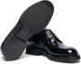 Santoni Leren Derby schoen voor heren Black Heren - Thumbnail 3