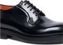 Santoni Leren Derby schoen voor heren Black Heren - Thumbnail 4