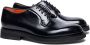 Santoni Leren Derby schoen voor heren Black Heren - Thumbnail 5