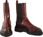 Santoni Leren laarzen met rubberen zool Red Dames - Thumbnail 2