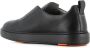 Santoni Leren Laceless Sneakers Black Heren - Thumbnail 2