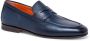 Santoni Leren pennyloafer voor heren Blue Heren - Thumbnail 3