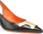 Santoni Leren Slingback met Decoratief Detail Black Dames - Thumbnail 2