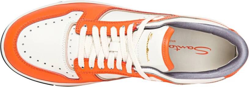 Santoni Leren Sneak-Air sneaker voor heren Orange Heren