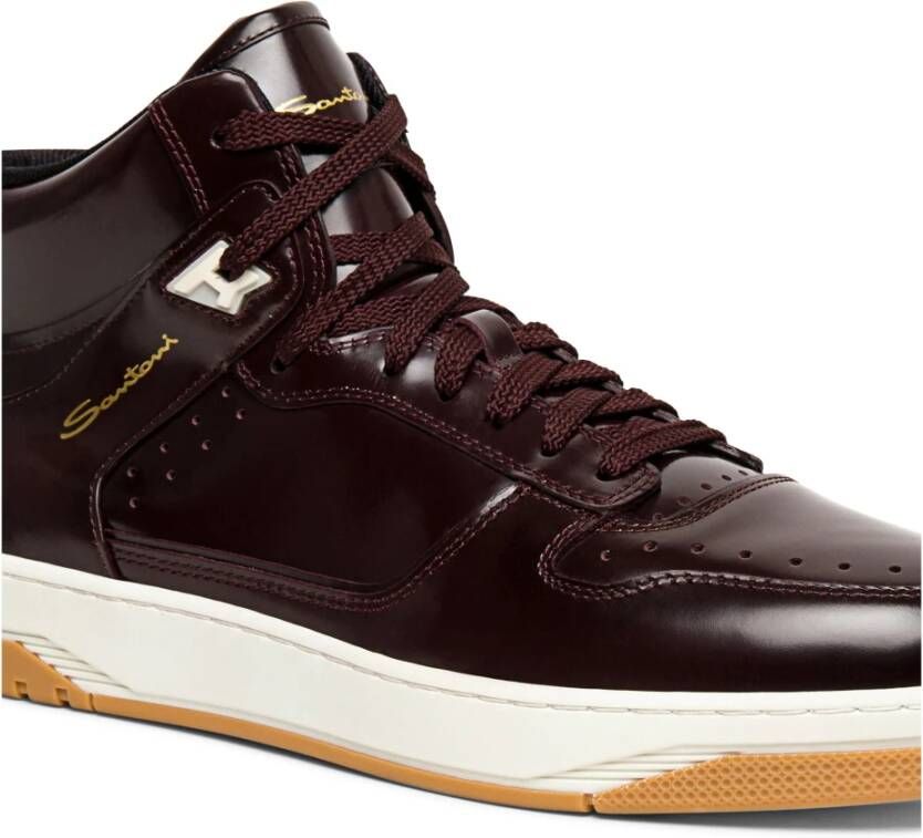 Santoni Leren Sneak-air sneaker voor heren Red Heren