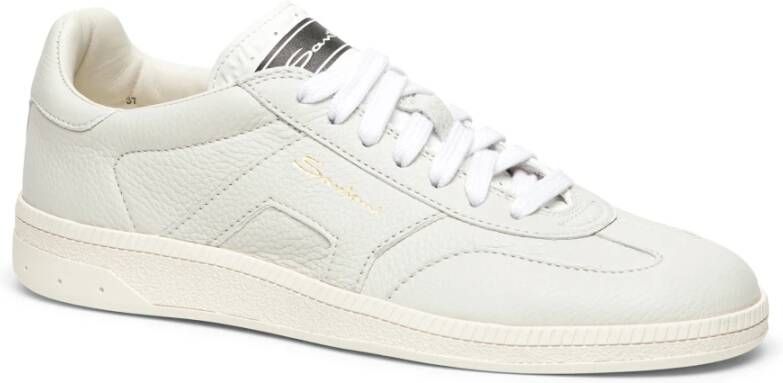 Santoni Leren sneaker voor dames White Dames