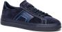 Santoni Leren sneaker voor heren Blue Heren - Thumbnail 3