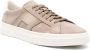 Santoni Leren sneakers met rubberen zool Beige Heren - Thumbnail 4