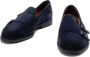 Santoni Leren Suède Loafers Blue Heren - Thumbnail 4