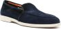 Santoni Leren Suède Loafers met Rubberen Zool Blue Heren - Thumbnail 4