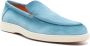 Santoni Leren Suède Loafers met Rubberen Zool Blue Heren - Thumbnail 4