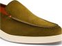 Santoni Leren Suède Loafers met Rubberen Zool Green Heren - Thumbnail 2