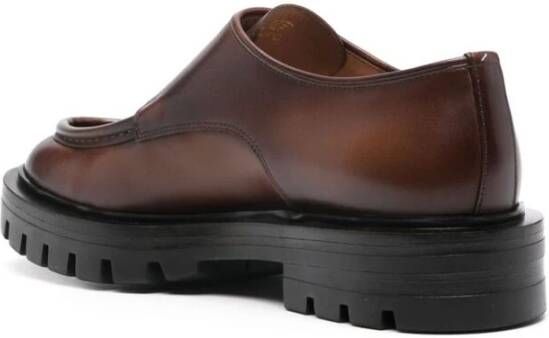 Santoni Lichtbruine Leren Dubbele Gespschoenen Brown Dames